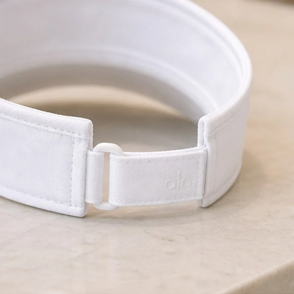 ALO Yoga White Tennis Open Top Visor Hat Sporty